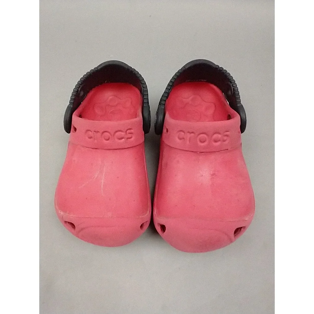 Crocs Kids Classic Clogs Varsity‎ Red Black (Toddler) c6